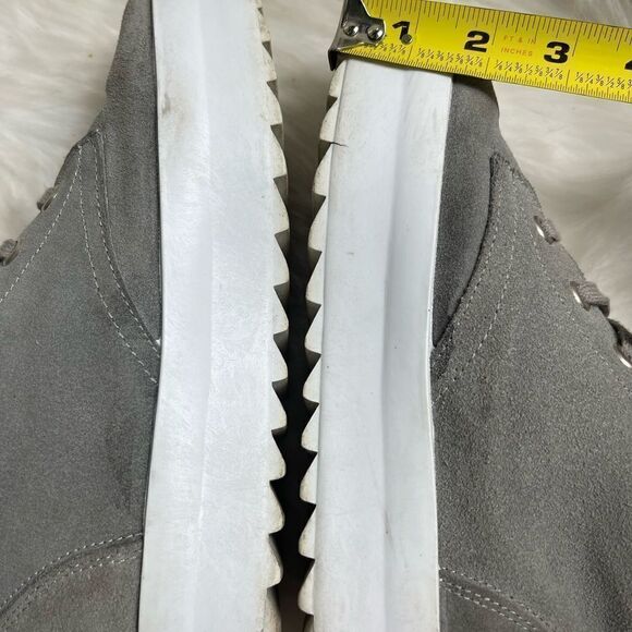 Shellys London made in Italy gray leather suede platform lace up boots S… - Picture 7 of 9